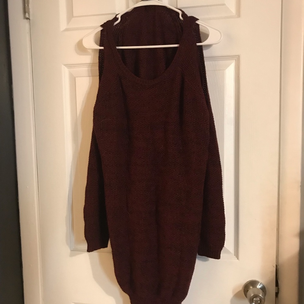 Cold Shoulder Sweater Dress